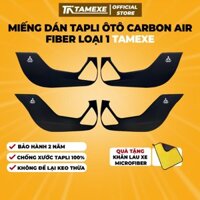 Miếng dán chống xước tapli cửa ô tô loại 1 TAMEXE chính hãng thiết kế theo xe chất liệu Carbon Air Fiber cao cấp TLB001