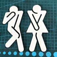 Miếng dán cửa toilet Nam Nữ