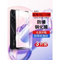 Miếng dán cường lực phủ toàn màn hình dùng cho Redmi 13C miếng dán bảo vệ chống nổ chống rơi 13c chống vân tay chống ánh sáng xanh bảo vệ mắt 13r miếng dán chống nhìn trộm Redmi 13R HD không viền trắng miếng dán điện thoại
