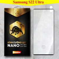 Miếng dán cường lực Samsung Galaxy S22 Ultra hiệu Web Phụ Kiện Full (Đen)