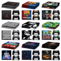 Miếng Dán Da 80 Màu Tương Thích Với Sony Playstation 4 Fat Vinyl Decal Trọn Bộ Bọc Phim Bảo Vệ Cho PS4 Fat Console & 2 Bộ Điều Khiển Dualshock