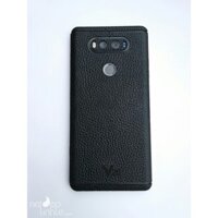 Miếng dán da điện thoại LG V20 - Da dập vân nhat to màu đen - D2