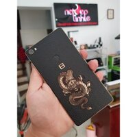Miếng dán da skin Bphone 3 - Ghép rồng - Màu đen - D01