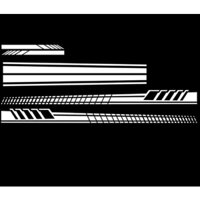 Miếng dán Decal Dán Trang Trí hông xe nắp capo Xe Hơi Họa Tiết Kẻ Sọc Phong Cách Thể Thao Độc Đáo cho ô tô xe hơi