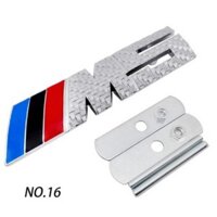 Miếng dán decal Sticker Tem logo chữ M3 M5  thể thao kim loại kẽm mạ crom xe hơi ô tô BMW series 3 5 7 X3 X5 X6