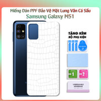 Miếng Dán Dẻo PPF Mặt Lưng Cho Samsung Galaxy M51- Hàng Chính Hãng - Vân Cá Sấu