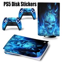 Miếng Dán Đĩa PS5 PS5 Decal PS5 PlayStation 5 Console Miếng Dán Bộ Điều Khiển Miếng Dán - Đầu Lâu