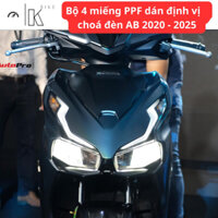 Miếng dán ĐỊNH VỊ & CHÓA ĐÈN xe AIRBLADE 125-150-160 PPF cao cấp chống trầy xước bảo vệ đèn xe ab 2020- 2025