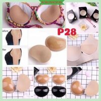Miếng dán độn nâng ngực  miếng độn tim áo lót, đồ tập, đồ bơi  mã 2001 - Da