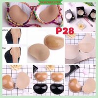 Miếng dán độn nâng ngực  miếng độn tim áo lót, đồ tập, đồ bơi  mã 2001 - Đen