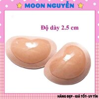 Miếng dán độn tim silicon siêu nâng ngực - 1 cặp - Đen