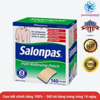Miếng dán giảm đau hàng  Mỹ Hitsamitsu Salonpas 140 miếng