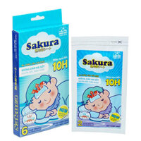 Miếng dán hạ sốt Sakura, có tác dụng giúp hạ nhiệt, hạ sốt, giảm đau