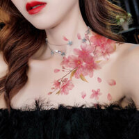 Miếng Dán Hình Xăm Dùng Một Lần Nữ Chống Thấm Nước Lâu Dài Hình Ảnh Lớn Khác Hoa Đào Hoa Anh Đào Hoa Đào Miếng Dán Hoa Mai wst3.6
