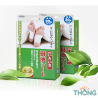 Miếng Dán Hỗ Trợ Thải Độc TO-PLAN Nhật Bản 30 Miếng (Xanh lá) - Miếng dán chân thải độc tố t‎oplan Nhật Bản