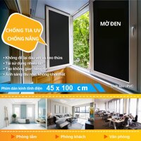 Miếng dán kính chống tia UV - miếng dán tĩnh điện - Trắng đục 1 phần -  trắng đục toàn phần -  đen nhám - hoa mẫu đơn mờ đục - 45100 - Đen nhám