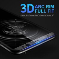 Miếng dán kính cường lực 3D Arc Baseus cho Samsung Galaxy S8 Plus (Full màn hình vô cực chống chói vân tay)