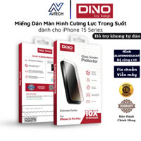 Miếng Dán Kính Cường Lực Bagi Dino Dành Cho iPhone 15 Pro Max|15Pro|15Plus|15, Khung Tự Dán, Chống Trầy, Cứng Cáp