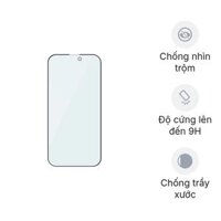 Miếng dán kính cường lực chống nhìn trộm iPhone 15 Pro Max 10D YVS