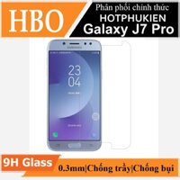 Miếng dán kính cường lực dành cho Samsung Galaxy J7 Pro hiệu HOTCASE HBO độ cứng 9H, mỏng 0.3mm, vát 2.5D, độ trong chuẩn HD - hàng nhập khẩu