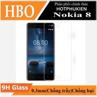Miếng dán kính cường lực dành cho Nokia 8 hiệu HOTCASE HBO độ cứng 9H, mỏng 0.3mm, vát 2.5D, độ trong chuẩn HD - hàng nhập khẩu