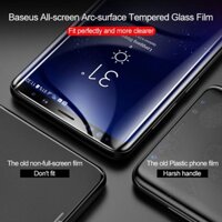 Miếng dán kính cường lực Full 3D hiệu Baseus Arc cho Samsung Galaxy S9 Plus (Bảo vệ mắt, Vát cạnh 2.5D, chống lóa)