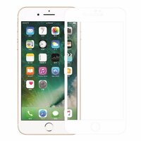 Miếng dán kính cường lực Full 3D cho iPhone 7 Plus  8 Plus hiệu Baseus độ mỏng 0.3mm, bo sát viền, bảo vệ màn hình thiết bị - Hàng nhập khẩu - Trắng