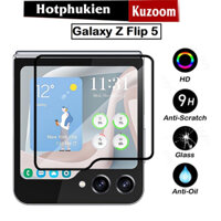 Miếng dán kính cường lực màn hình phụ Kuzoom Protective Glass cho Samsung Galaxy Z Flip 5 độ cứng 9H, full 9D