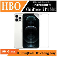 Miếng dán kính cường lực iPhone 12 Pro Max 6.7 inch hiệu HOTCASE HBO độ cứng 9H, mỏng 0.3mm, hạn chế bám vân tay - hàng nhập khẩu