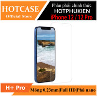 Miếng dán kính cường lực iPhone 12  iPhone 12 Pro 6.1 inch hiệu HOTCASE HBO độ cứng 9H, mỏng 0.3mm, hạn chế bám vân tay - hàng nhập khẩu