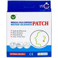 Miếng dán lạnh chống say tàu xe MDT, giảm nôn, buồn nôn (5 túi x 2 miếng)