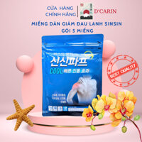 Miếng dán lạnh giảm đau xương khớp, vai gáy Sinsin Papcool - Salonpas Hàn Quốc Gói 5 Miếng D’Carin