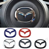 Miếng Dán Logo Bằng Thép Không Gỉ Cho Vô Lăng Xe Hơi Mazda 2 3 5 6 CX5 Demi CX3 CX30 MX5 CX7 8 323 CX9 CX8