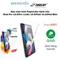 Miếng Dán Màn Hình Film Nhám Zeelot Paper Like Cho iPadPro 11/ Pro 12.9/ Air 10.9/ Ipad 10.2/ Mini 5