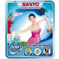 miêng dan may giăt Tem dán máy giặt sanyo tranh tranh trí máy giặt tem trang tri máy giặt tặng keo dán - 2 tem 9kg