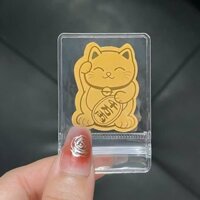 Miếng dán mèo thần tài may mắn gắn ốp lưng