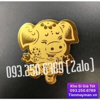 Miếng Dán Mèo Thần Tài May Mắn Cho Tết Quý Mão 2023 , Miềng dán điện thoại thần tài siêu cute , Lì Xì Tết, hàng nhập khẩu - Miếng dán CON HEO