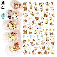 Miếng Dán Móng Tay 3D Nail Sticker Hoạt Hình F104