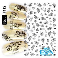 Miếng Dán Móng Tay 3D Nail Sticker Tráng Trí Hoạ Tiết Bông Hoa F112