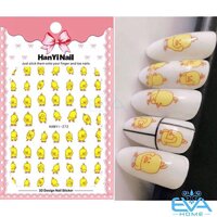 Miếng Dán Móng Tay 3D Nail Sticker Tráng Trí Hoạt Hình  Hoạ Tiết Gà Con F272