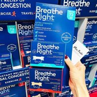 Miếng dán mũi Breathe Right Extra Strength, 72 miếng