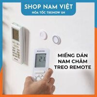 Miếng Dán Nam Châm Tròn Treo Remote Dán Tường - Màu Trắng