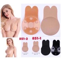 Miếng dán ngực silicon chống xệ tai thỏ - đen, 158-2 bản nhỏ