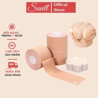 ✽♞™Miếng Dán Ngực Vải Tomboy - Băng Keo Nâng Chống Nước Savill H05