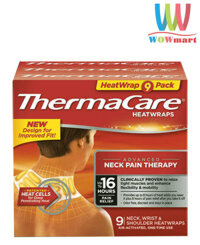 Miếng dán nóng ThermaCare HeatWraps Neck, Wrist and Shoulder 9 miếng (cổ, cổ tay, vai)
