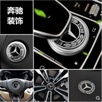 Miếng Dán Núm Điều Khiển Trung Tâm Đa Phương Tiện Hình Cây Màu Trắng Đen Cho Mercedes-Benz Benz New C New E 300 GLC W205 W213 X253 Mercedes-Benz