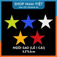 Miếng Dán Phản Quang Cảnh Báo Ban Đêm Cho Oto, Xe Máy, Xe Đạp - Ngôi sao 1 cái - Màu xanh lá