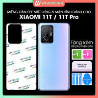 Miếng dán PPF Màn Hình và Mặt Lưng Dành Cho Xiaomi 11T  11 Pro - Hàng Chính Hãng - Xiaomi 11T Pro - Màn Hình Trong Suốt