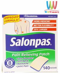 Miếng dán Salonpas giảm đau hàng nhập khẩu Hitsamitsu Salonpas 140 miếng