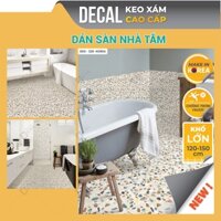 Miếng dán sàn nhà tắm chống trượt cao cấp đá terrazzo dán nền nhà vệ sinh Made in Korea Thư Viện Decal DDS-328